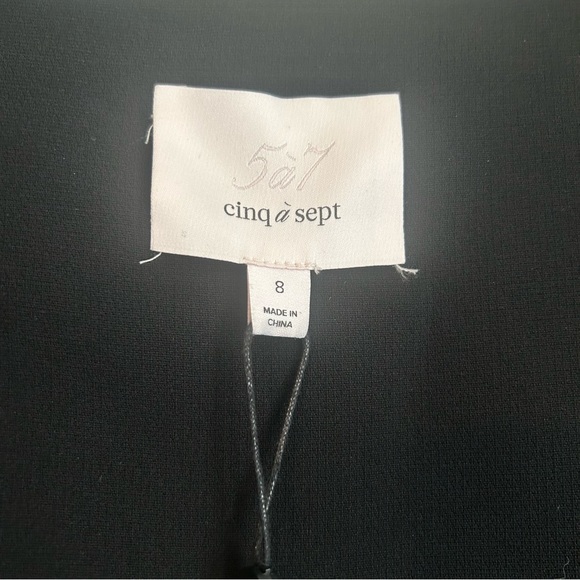 Cinq à Sept NWT Designer Colby Crop Jacket/Top Black/Black Size 8 - Picture 9 of 11